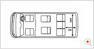 マイクロバス車輌内部図